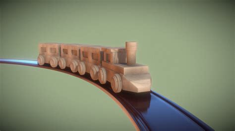 Wooden Train - Download Free 3D model by ArbitraryCanary [ca04431] - Sketchfab