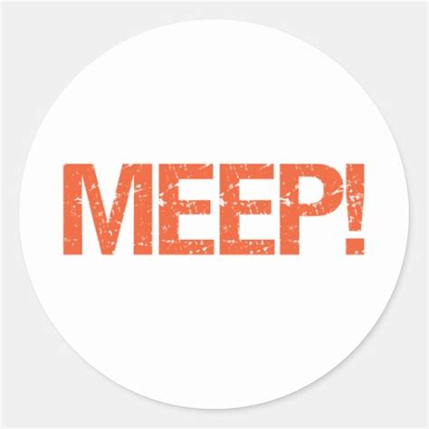 Meep Round Sticker | Zazzle