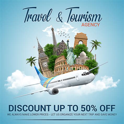 Travel & Tourism Flyer+Social Media Post | FreedownloadPSD.com