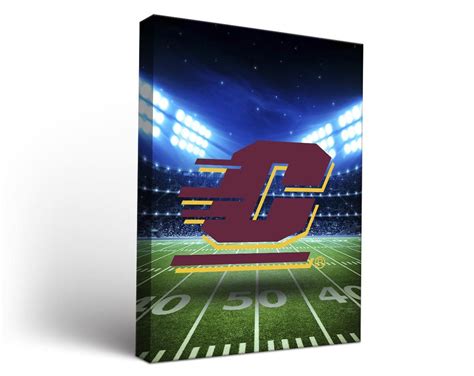 Central Michigan Chippewas Football Stadium Canvas Art Rectangle | Football stadiums, Central ...