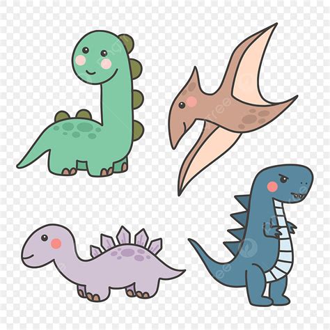 Hand Drawn Dinosaur PNG Picture, Cute Hand Drawn Dinosaurs Illustration Sticker Set Printable In ...