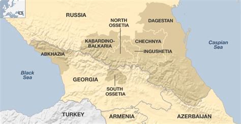 Caucasus Mountains On World Map