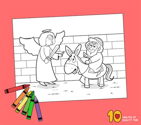 Balaam and the Talking Donkey Coloring Page – 10 Minutes of Quality Time