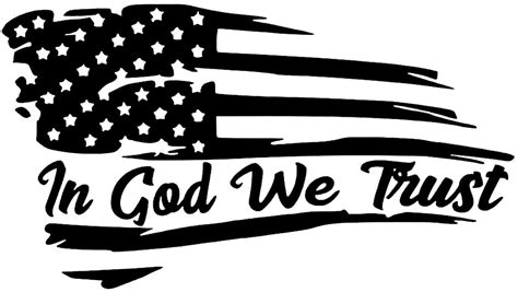 In God We Trust American Flag Car Window Vinyl Decal Graphic Sticker ...