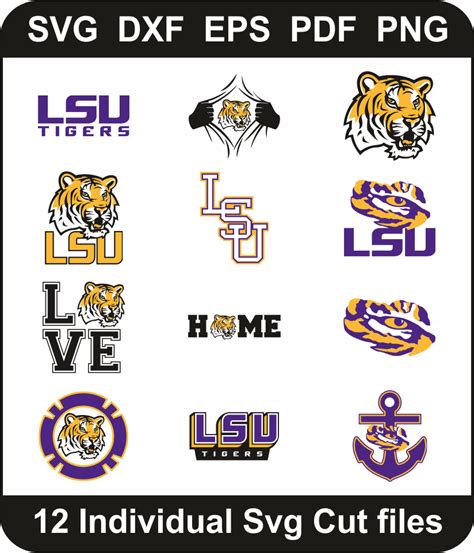 LSU Tigers Svg Bundle | LSU Tigers Football Png Pack