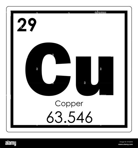 Copper chemical element periodic table science symbol Stock Photo - Alamy