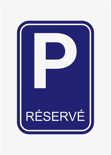 Parking sign vector illustration. Reserved parking space road sign ...