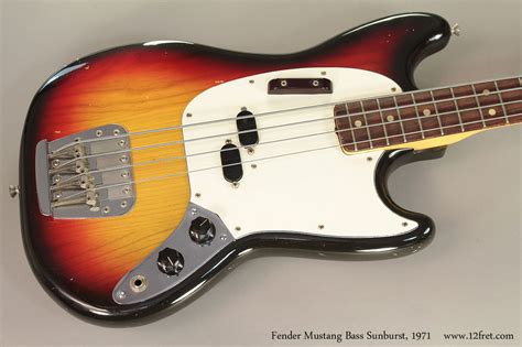 1971 Fender Mustang Bass Sunburst | www.12fret.com