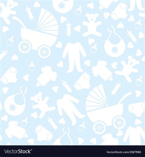 Seamless Blue Baby Background for Baby Shower. Download a Free Preview ...