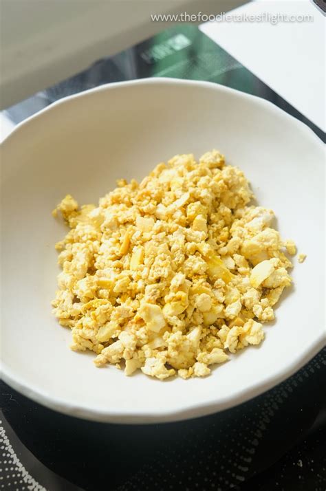 Easy Soy Sauce “Egg” Fried Rice - The Foodie Takes Flight