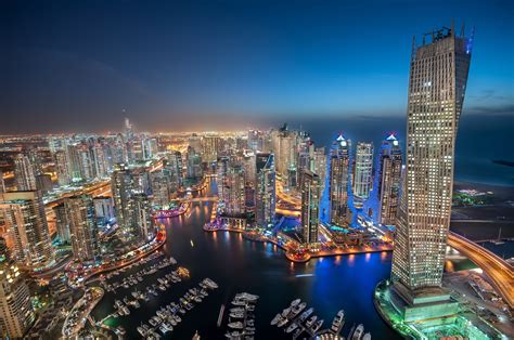 Emirates UAE, Dubai, Skyscrapers, From above, Megapolis, Street lights, HD Wallpaper | Rare Gallery