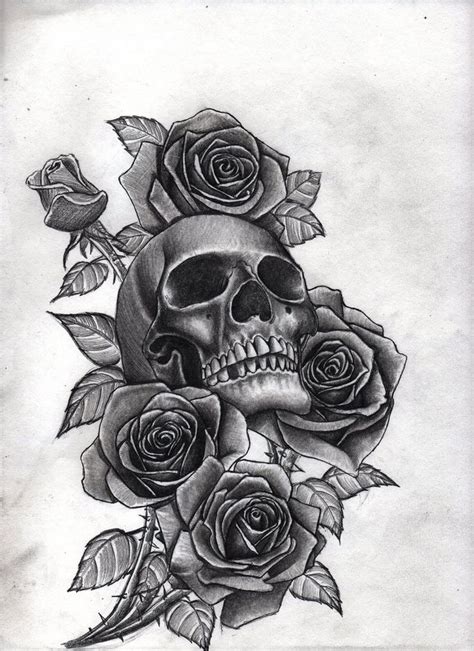 29 best Realistic Skull And Rose Half Sleeve Tattoo images on Pinterest ...