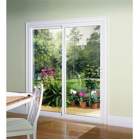 ReliaBilt 72-in x 80-in Clear Glass White Vinyl Universal Reversible ...