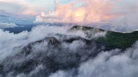 Aerial view of Halmahera volcano, North Maluku, Indonesia - Stock Video Clip - K012/9435 ...