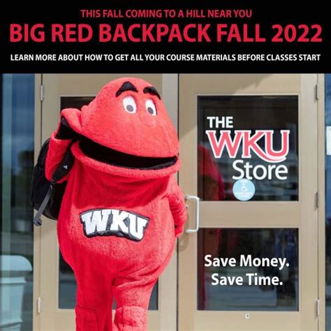 Big Red Backpack Textbook Program | The WKU Parent & Family Portal