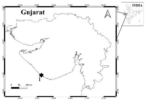 Map of study area. 1. Veraval, Saurashtra coast, Gujarat, India. | Download Scientific Diagram