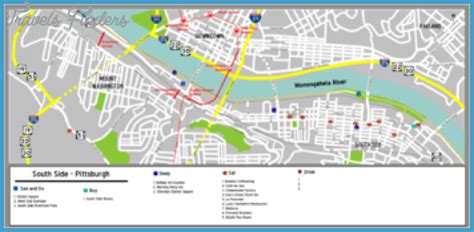 Pittsburgh Map Tourist Attractions - TravelsFinders.Com