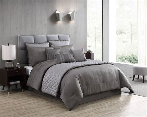 Riverbrook Home Gilmore Gray Jacquard 10 pc King Comforter Set ...