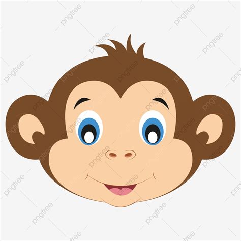 Icon Of Cute Monkey Face Animals Vector Of Cute Monkey Face PNG Images, Monkey, Face, Animal PNG ...