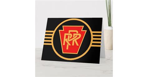 Pennsylvania Railroad Logo, Black & Gold Card | Zazzle