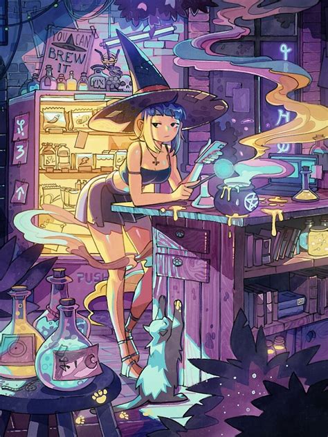 "Brewing Potions" Poster for Sale by SimzArt | Redbubble