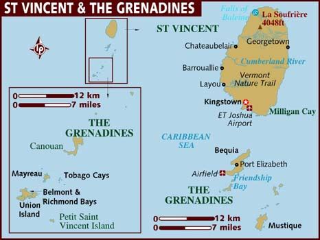 SAN VICENTE Y LAS GRANADINAS - MAPAS GEOGRÁFICOS DE SAN VICENTE Y LAS GRANADINAS - Mundo Hispánico™