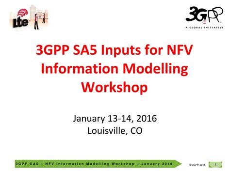 3GPP SA5 Inputs for NFV Information Modelling Workshop - ppt download