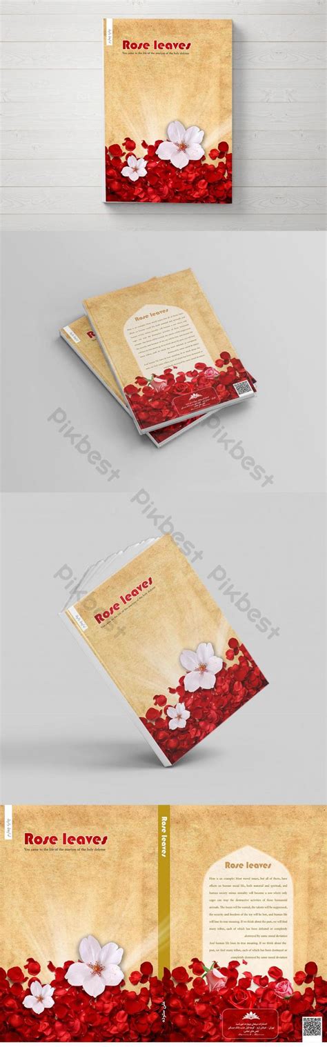 Cover Book Open Layer Of Red Rose Leaves | PSD Free Download - Pikbest