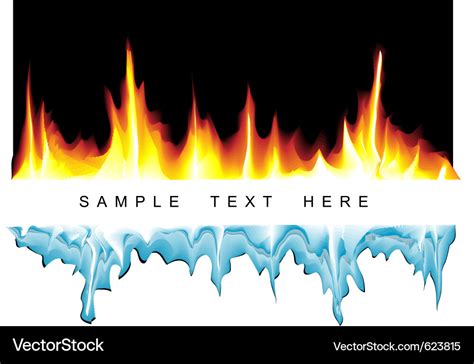 Fire vs ice Royalty Free Vector Image - VectorStock