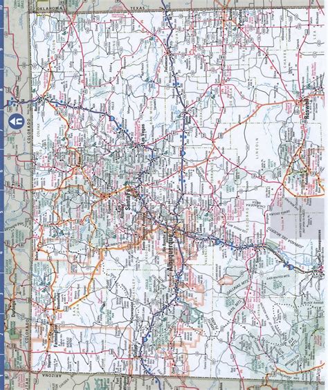 New Mexico detailed roads map with cities and highways.Free printable ...