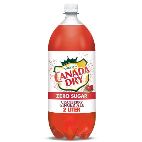 Canada Dry Zero Sugar Cranberry Ginger Ale Soda, 2 L bottle - Walmart.com