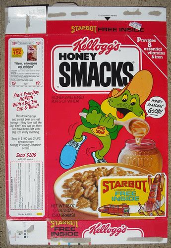 1985 Kellogg's Honey Smacks Cereal Box Front | Starbot A Con… | Flickr