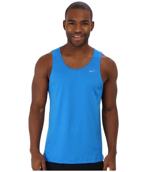 Nike Miler Singlet Team in Blue for Men (Photo Blue/Photo Blue ...