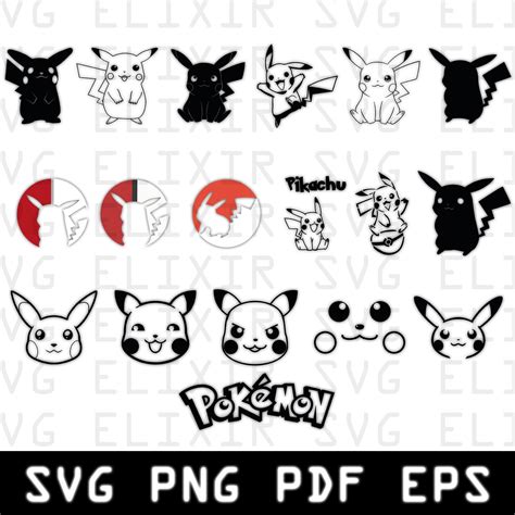 Pokemon SVG Pokemon Vector Pikachu SVG Pikachu Vector - Etsy Australia