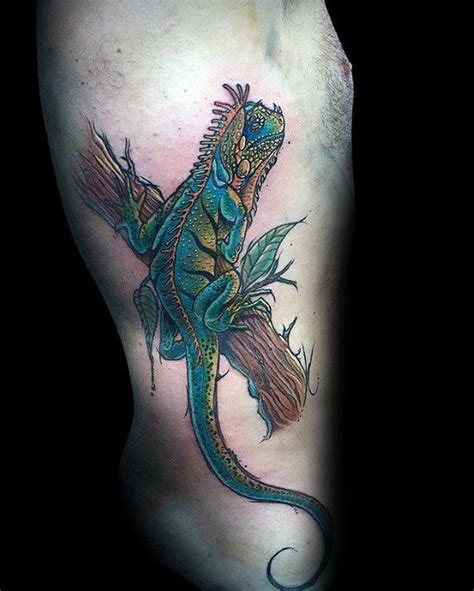 50 Iguana Tattoo Designs For Men - Reptile Ink Ideas