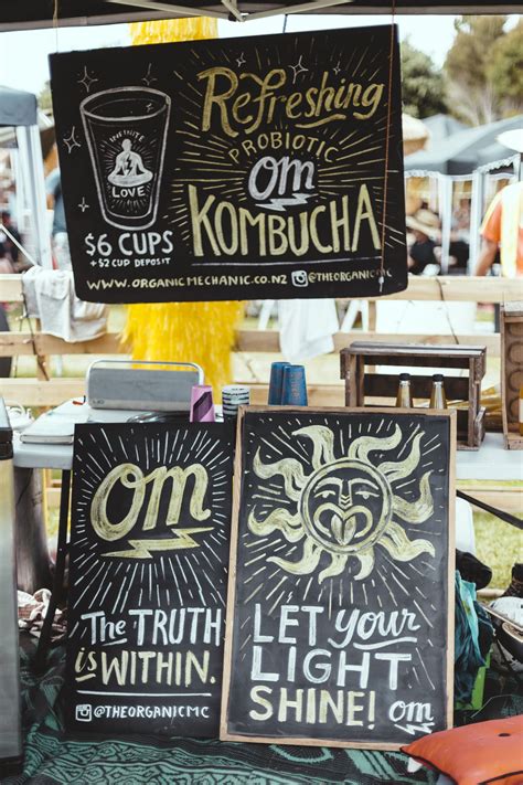 Chalkboard Typography - Organic Mechanic - OM KOmbucha - Graedon Parker - Amandala Photography ...