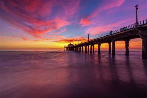 Stunning Sunset at Manhattan Beach Pier by Andy Konieczny | Manhattan ...