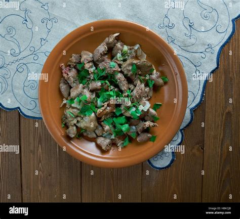 Fried Chicken giblets Stock Photo - Alamy