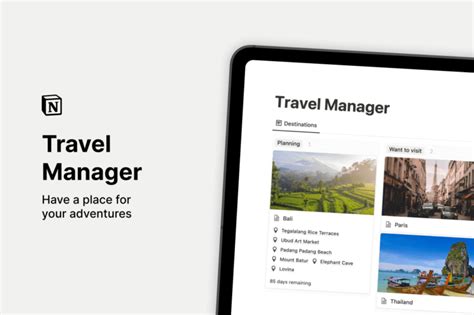 5 Best Notion Travel Template - notionzen