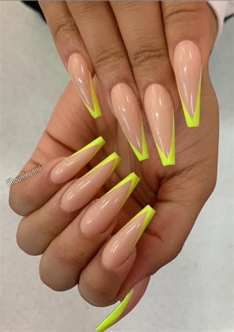 Special Yellow Coffin Nails Art You Should Try In Summer | Best acrylic nails, Coffin nails long ...