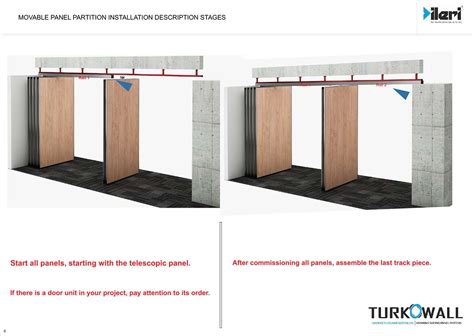 Movable folding partition wall installation guide turkowall