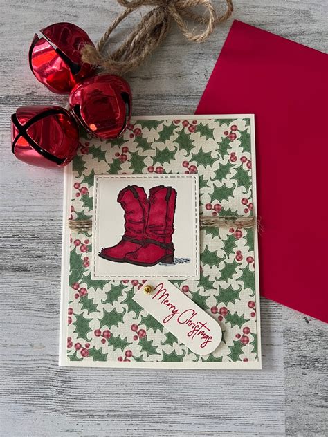 Cowboy Christmas Cards Handmade Cards Western Christmas - Etsy