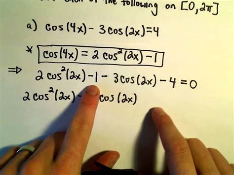 Using Double Angle Identities to Solve Equations, Example 1 - YouTube