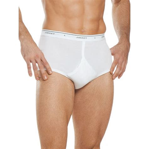 Jockey - Jockey Men's Classic Full Rise Briefs - 4 Pack, White, 34 ...