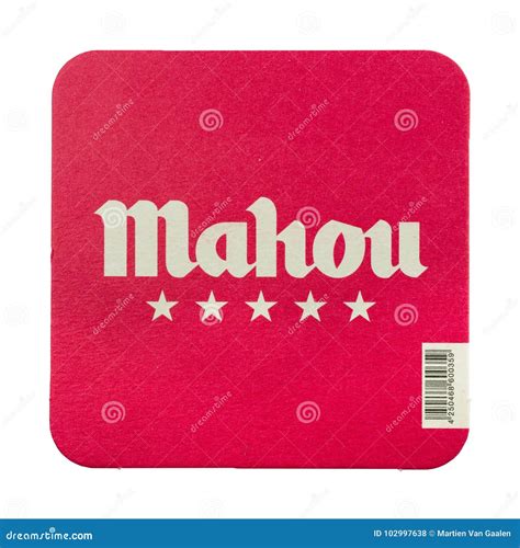 Mahou Beer Mat Isolated on White Background. Editorial Stock Photo ...