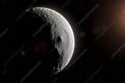 Artwork of Saturn's Moon Mimas - Stock Image - F017/2736 - Science ...