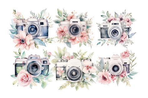 Watercolor Camera with Flower Graphic by sayedhasansaif04 · Creative ...