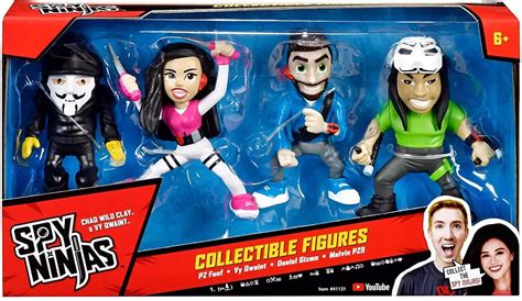 Spy Ninjas PZ Funf, VY Qwaint, Daniel Gizmo Melvin PZ9 Figure 4-Pack ...