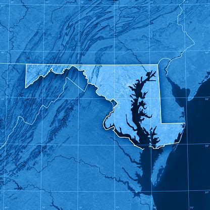 Maryland Topographic Map Stock Photo - Download Image Now - iStock