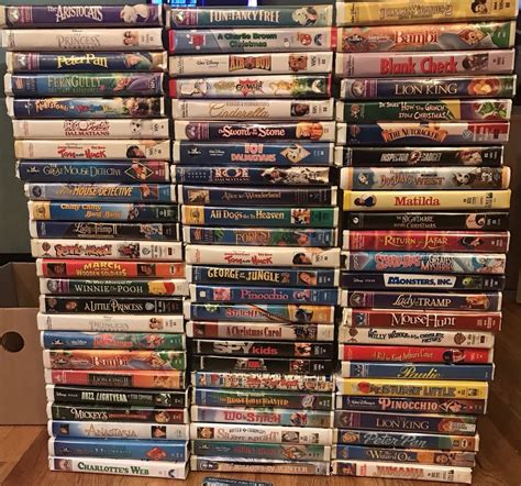 Lot Of **73** Disney Childrens VHS Movies Clam Shell Black Diamond | Vhs movie, Movies, Vhs